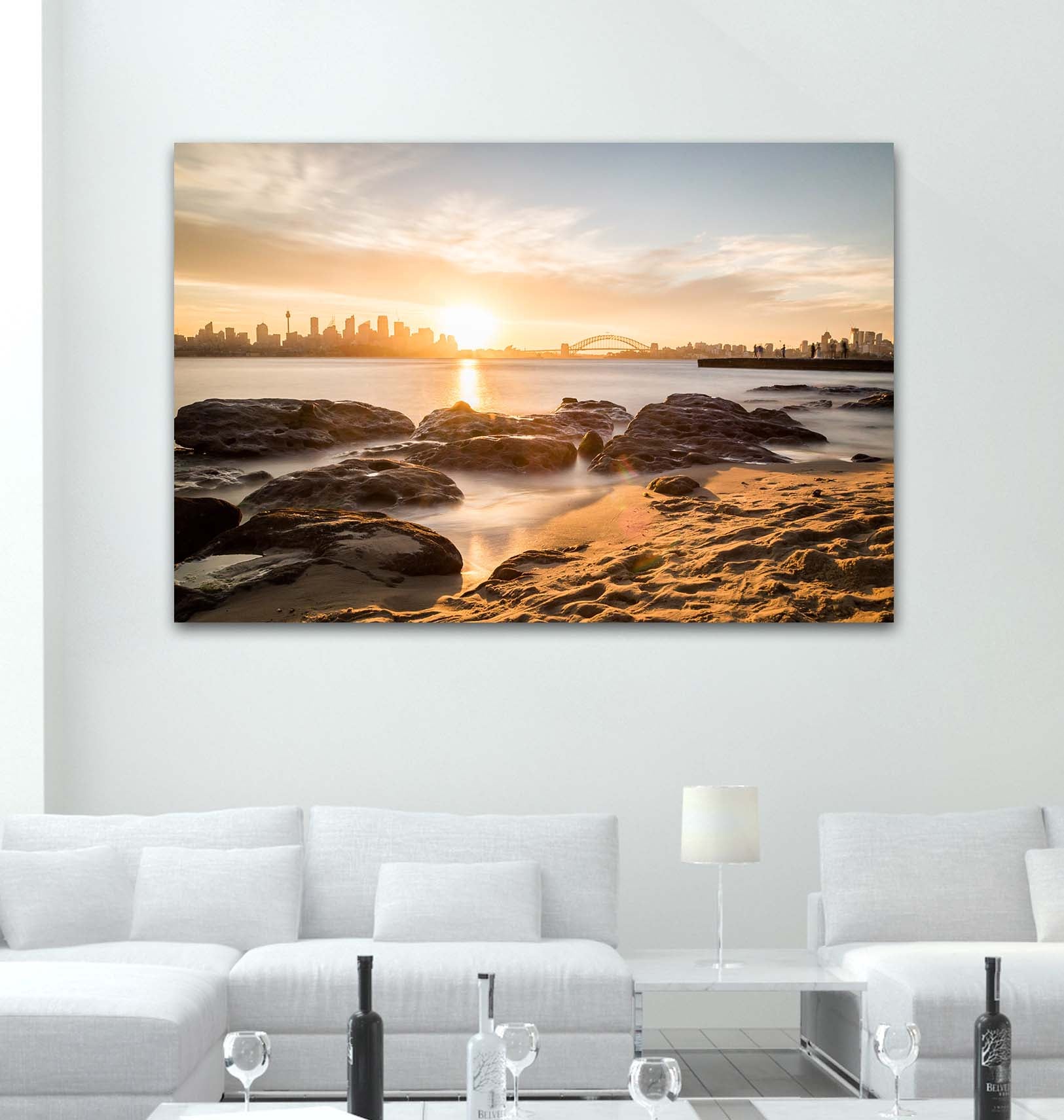 【楽ギフ_のし宛書】 Golden Sydney Harbour Sunset – Ben Williams Gallery 絵画